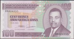 Burundi 100 Frank 2024 Çil Pick 44c ( 555 )