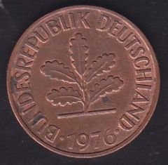 Almanya 2 Pfennig 1976 G