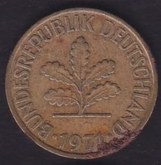 Almanya 10 Pfennig 1971 J