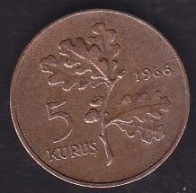 1966 Yılı 5 Kuruş