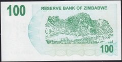 Zimbabwe 100 Dolar 2007 Çil Pick 42