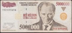 7.Emisyon 5 000 000 Lira I62 199494 Temiz