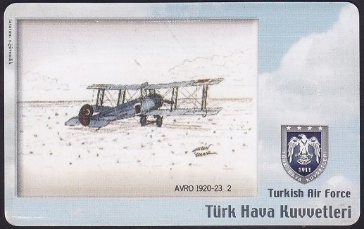 TÜRK TELEKOM 50 KONTÖR - AVRO 1920-23 2 UÇAK -SKT ŞUBAT 2008