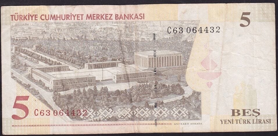 8.Emisyon 5 YTL C63 064432 Çok Temiz