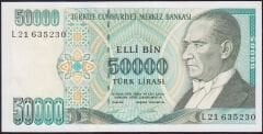 7.Emisyon 2.Tertip 50000 Lira L21 635230 Çilaltı Çil