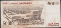 7.Emisyon 5 000 000 Lira I86 476040 Çok Temiz