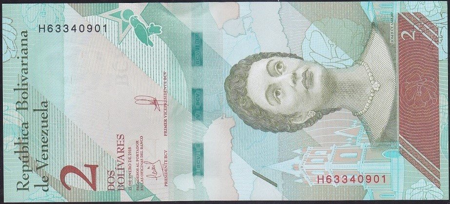 Venezuela 2 Bolivares 2018 Çil Pick101