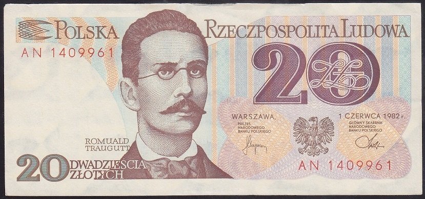 POLONYA 20 ZLOTY 1982 ÇİLALTI ( KAT YOKTUR )