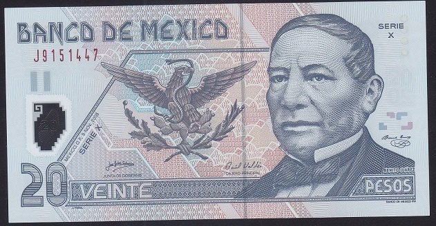 Meksika 20 Pesos 2005 Çil Polymer Pick116e