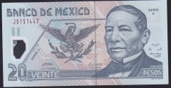 Meksika 20 Pesos 2005 Çil Polymer Pick116e