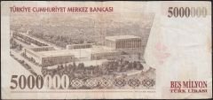 7.Emisyon 5 000 000 Lira J61 067250 Temiz