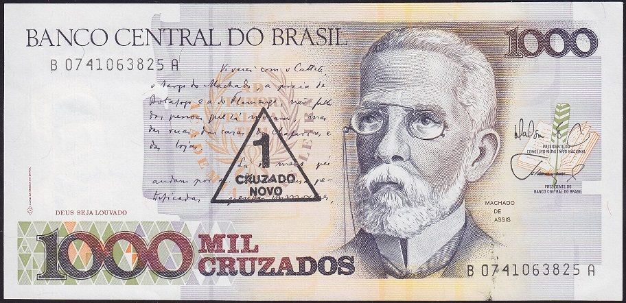 Brezilya 1 Cruzado 1989 Çilaltı