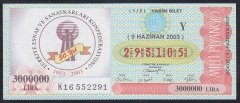 2003 9 HAZİRAN YARIM BİLET