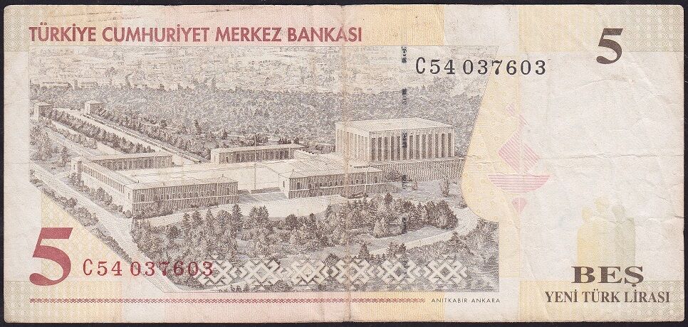 8.Emisyon 5 YTL C54 037603 Çok Temiz