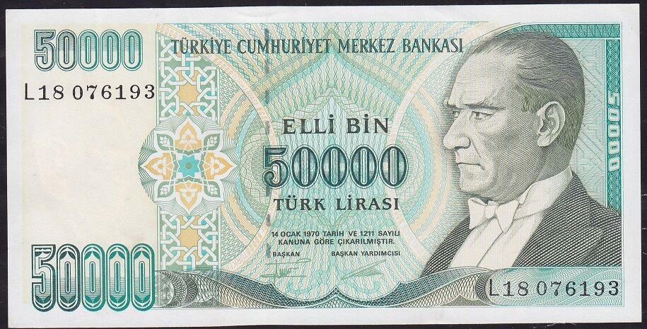 7.Emisyon 2.Tertip 50000 Lira L18 076193 Çilaltı Çil