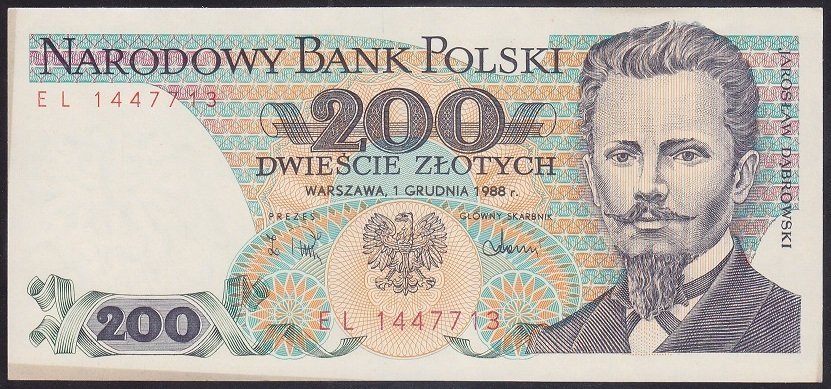 POLONYA 200 ZLOTY 1988 ÇİLALTI ÇİL