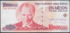 7.Emisyon 10 000 000 Lira C41 379655 Çok Çok Temiz