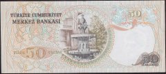 6.Emisyon 1.Tertip 50 Lira A16 369763 Çok Temiz+