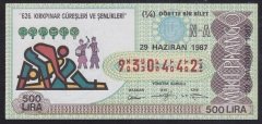1987 29 HAZİRAN ÇEYREK BİLET N-A SERİSİ