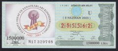 2003 9 HAZİRAN ÇEYREK BİLET
