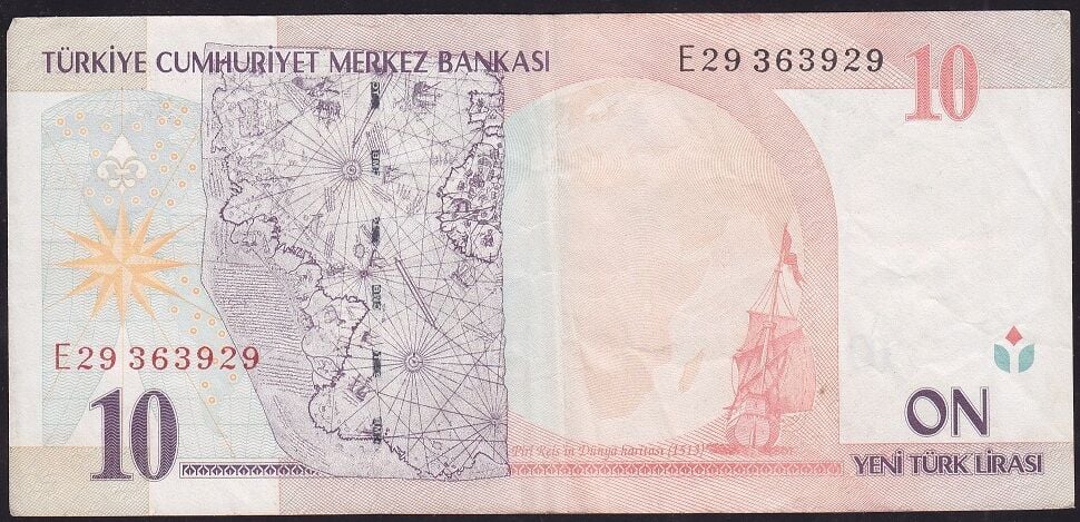 8.Emisyon 10 YTL E29 363929 Çok Temiz+
