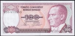 7.Emisyon 1.Tertip 100 Lira B35 875995 Çil
