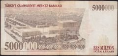 7.Emisyon 5 000 000 Lira F08 609228 Çok Temiz