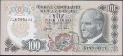 6.Emisyon 2.Tertip 100 Lira G18 765121 Ççt Çilaltı