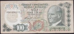 6.Emisyon 1.Tertip 100 Lira A86 400172 Çok Temiz