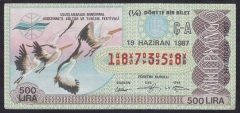 1987 19 HAZİRAN ÇEYREK BİLET Ç-A SERİSİ