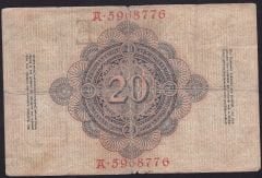 Almanya 20 Mark 1907 Temiz