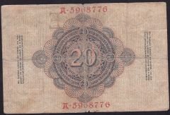 Almanya 20 Mark 1907 Temiz