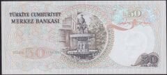 6.Emisyon 1.Tertip 50 Lira H46 628596 Çil