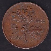 1970 Yılı 5 Kuruş