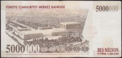 7.Emisyon 5 000 000 Lira J58 490551 Çok Temiz