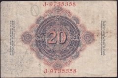 Almanya 20 Mark 1914 Çok Temiz