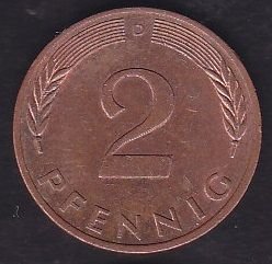 Almanya 2 Pfennig 1978 D