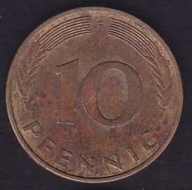 Almanya 10 Pfennig 1979 F