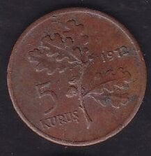 1972 Yılı 5 Kuruş Haliyle