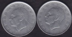 1965 Yılı 1 Lira (Ters Düz Takım )