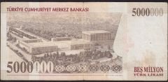 7.Emisyon 5 000 000 Lira F06 861369 Çok Temiz
