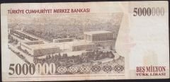 7.Emisyon 5 000 000 Lira I52 432358 Çok Temiz+