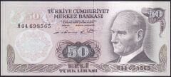 6.Emisyon 1.Tertip 50 Lira H44 698565 Çil