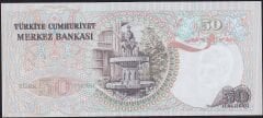 6.Emisyon 1.Tertip 50 Lira H44 698565 Çil