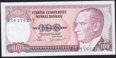7.Emisyon 1.Tertip 100 Lira B24 176237 Çilaltı Çil