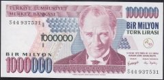 7.EMİSYON 3.TERTİP 1 000 000 LİRA S44 937531 ÇİL