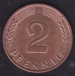 Almanya 2 Pfennig 1979 G