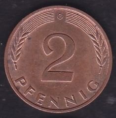 Almanya 2 Pfennig 1979 G