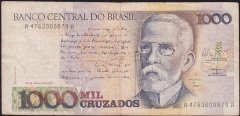 Brezilya 1000 Cruzados 1987 Çok Temiz