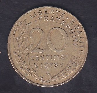 FRANSA 20 CENTİMES 1978